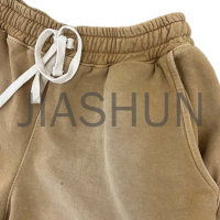 Acid Wash Drawstring Oversized Sweat Shorts with DTG Print