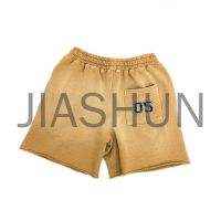 Acid Wash Drawstring Oversized Sweat Shorts with DTG Print