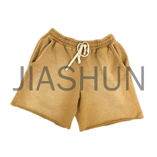 Acid Wash Drawstring Oversized Sweat Shorts with DTG Print