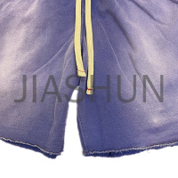 Acid Wash Drawstring Oversized Sweat Shorts with DTG Print