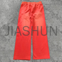 Embroidered Cotton Wide Leg Windbreaker Pants
