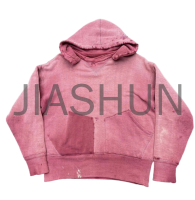 Acid Wash Distressed Heavyweight French Terry Hoodie