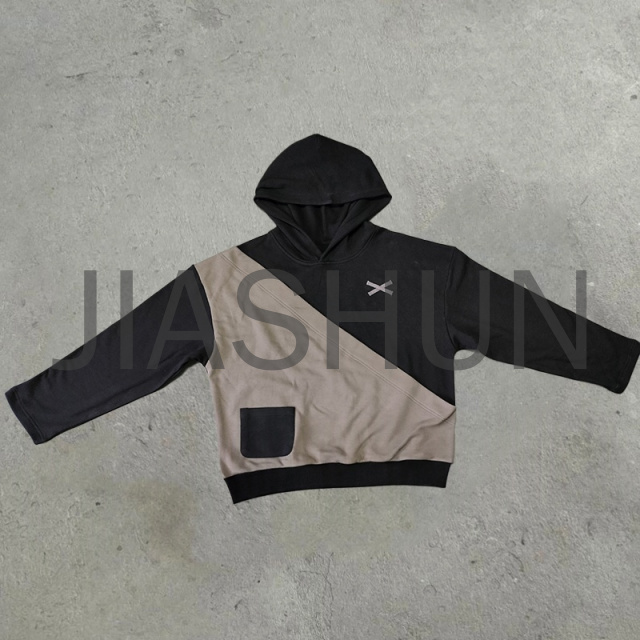 Stone Acid Wash Distressed Oversized Hoodie with Patch Logo