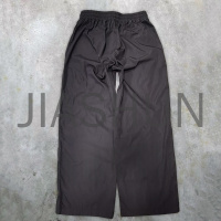 Nylon Oversized Baggy Striped Trackpants with Logo Embroidery