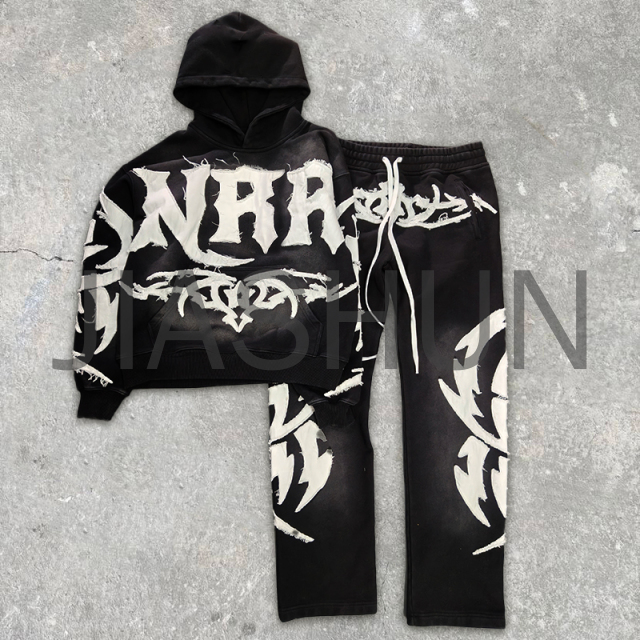 Custom Hoodie Set · Vintage wash · Embroidery