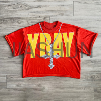 Oversized Boxy Raw Hem Heavyweight T-Shirt with DTG Print