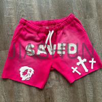 Heavyweight French Terry Baggy Shorts with Distressing Embroidery
