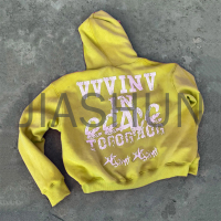 Stone Washed Hoodie with DTG Print