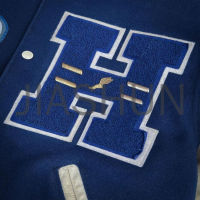 Cotton Duffle Racing Motorcycle Jacket with Embroidery Patch