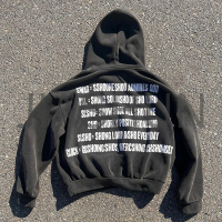 450 gsm Vintage Wash Cotton Screen Printed Graphic Hoodie