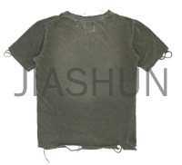 100% Cotton Short Sleeve T-Shirt with Logo Print DTG