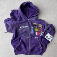 Heavyweight French Terry Hoodie with Diamond Embroidery