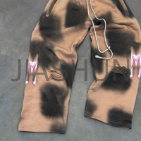 Distressed Acid Wash Oversized Wide Leg Baggy Sweatpants