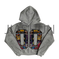 French Terry Distressed Dirty Wash Oversized Hoodie