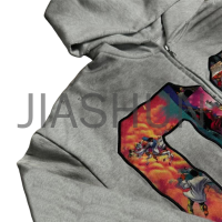French Terry Distressed Dirty Wash Oversized Hoodie