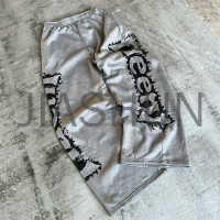Cotton Baggy Straight Leg Sweatpant with DTG Printing