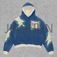 Heavyweight Oversized Washed Distressed Hip-Hop Hoodie