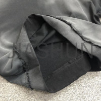 Acid Wash Distressed Hole Ripped Cotton Hoodie