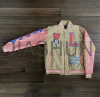 PU Varsity Bomber Jacket
