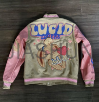 PU Varsity Bomber Jacket