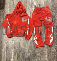 Acid Wash Zip-Up Tracksuit Set