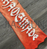 Faded Acid Washed Distressed Embroidery Patch Applique Flare Pants