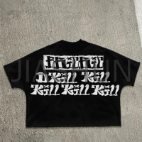 Oversized Cotton Graphic Print T-Shirt