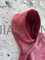 Vintage Sun Faded Stone Acid Wash No-String Pocket Hoodie
