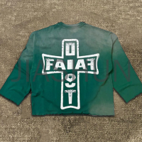 Oversized Cotton Crew Neck DTG Printed T-Shirt