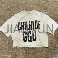 Oversized Cotton Crew Neck DTG Printed T-Shirt