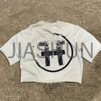 Oversized Cotton Crew Neck DTG Printed T-Shirt