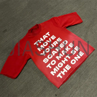 Distressed 100% Cotton T-Shirt with Screen Print