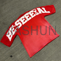 Distressed 100% Cotton T-Shirt with Screen Print