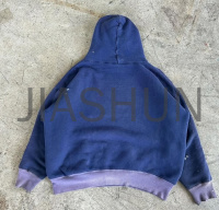Acid Wash Distressed Oversized Hoodie