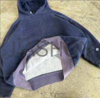 Acid Wash Distressed Oversized Hoodie