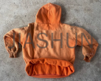 Acid Wash Sun-Faded Heavyweight French Terry Hoodie with Logo Print