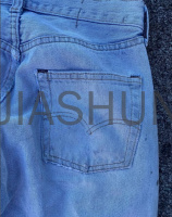 Vintage Light Wash Distressed High Waist Straight Denim Jeans
