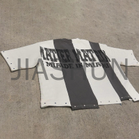 Cotton Oversized Spliced Rhinestone T-Shirt