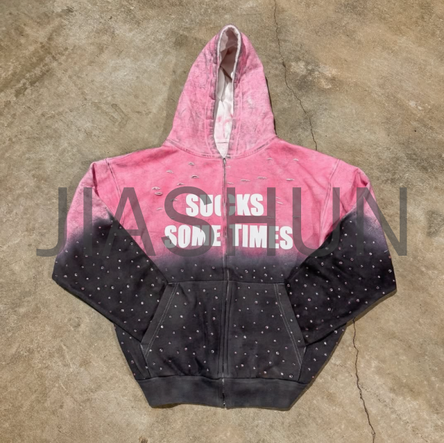 Custom Hoodie · Vintage wash · Screen print