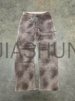 Rhinestone Washed Distressed Jeans