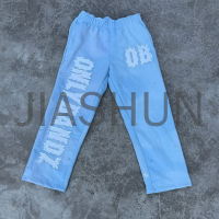 Cotton Sun Faded Vintage Wide-leg Applique Sweatpants