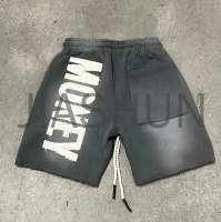Acid Wash Patch Embroidery Vintage Cut Edge Shorts
