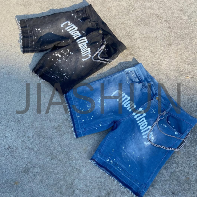 Custom Denim Shorts · Vintage wash · Embroidery