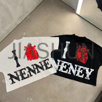 Oversized Cotton Graphic T-Shirt with Logo Print