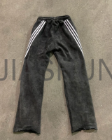 Vintage Acid Wash Mid Waist Sweatpants with Raw Hem