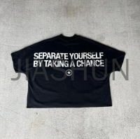 Heavyweight Distressed Boxy Oversized Screen Print T-Shirt