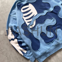 100% Cotton Pullover Hoodie with Logo Patch Embroidery