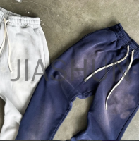 French Terry Flared Jogging Pants with Print Logo