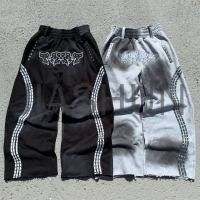 Vintage Wash Heavyweight Terry Oversize Jogger with Rhinestone