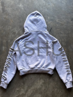 Acid Wash Distressed Oversized Hoodie with DTG Print